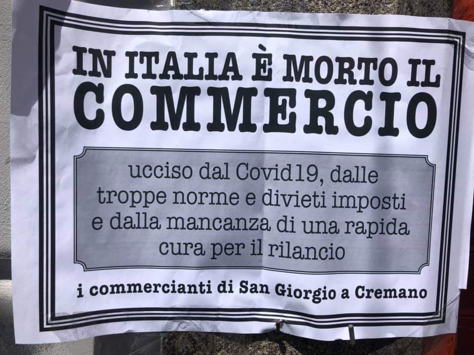 San Giorgio, commercianti nel caos. Un flash mob contro l’amministrazione comunale e il Governo Conte