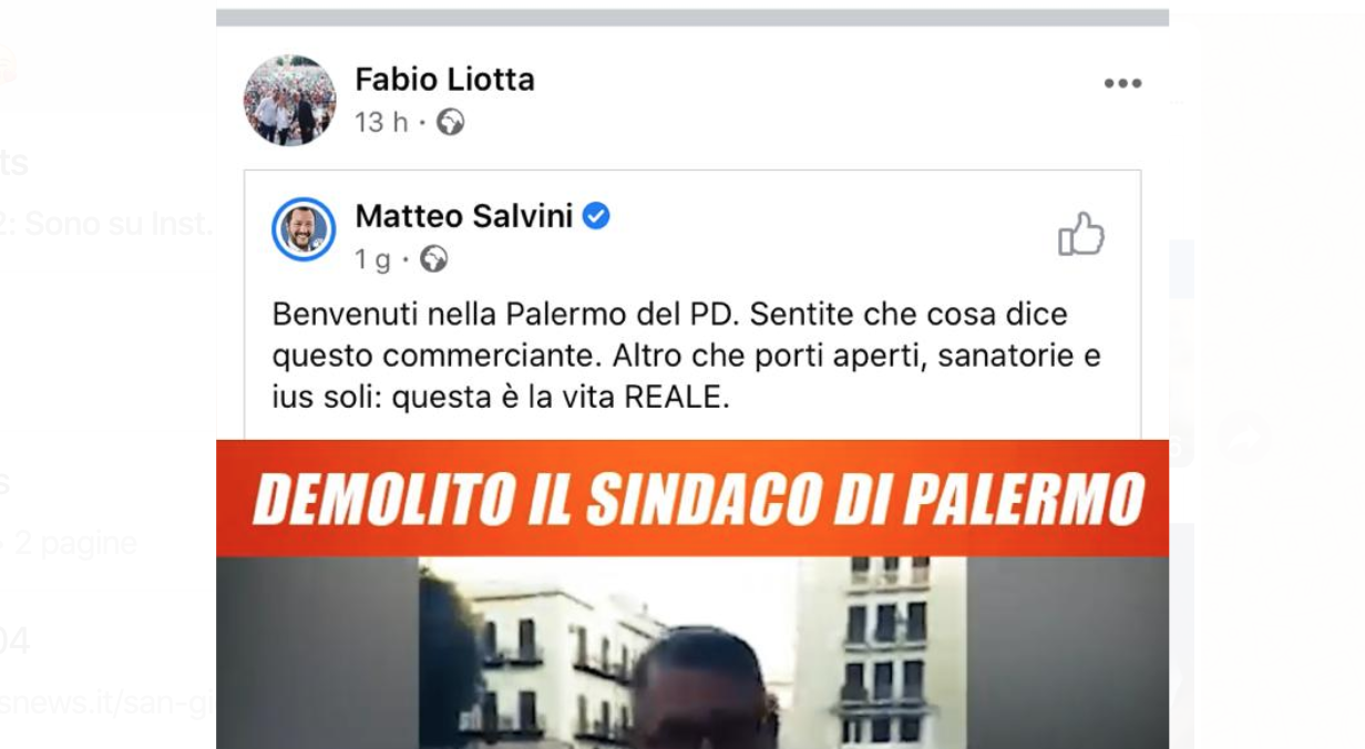 San Giorgio, Candidato al Consiglio con Marino e fan di Salvini e Meloni