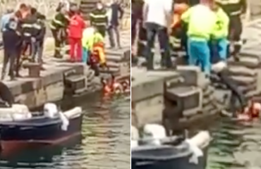 Uomo cade in mare a Portici a bordo di un'auto