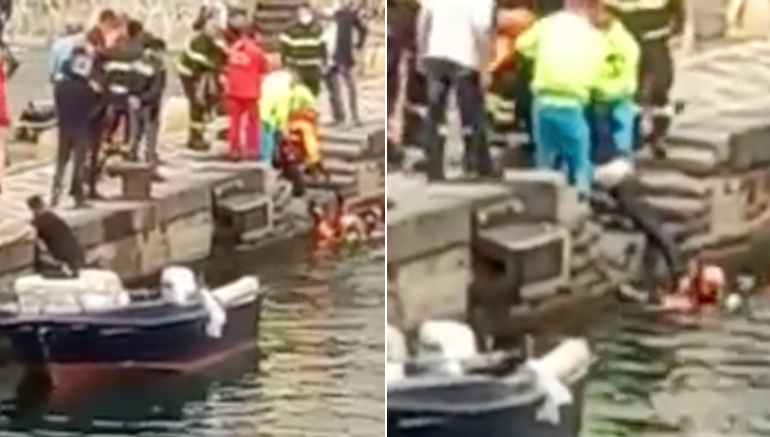 Uomo cade in mare a Portici a bordo di un'auto