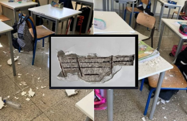Crollo in una scuola di Caivano