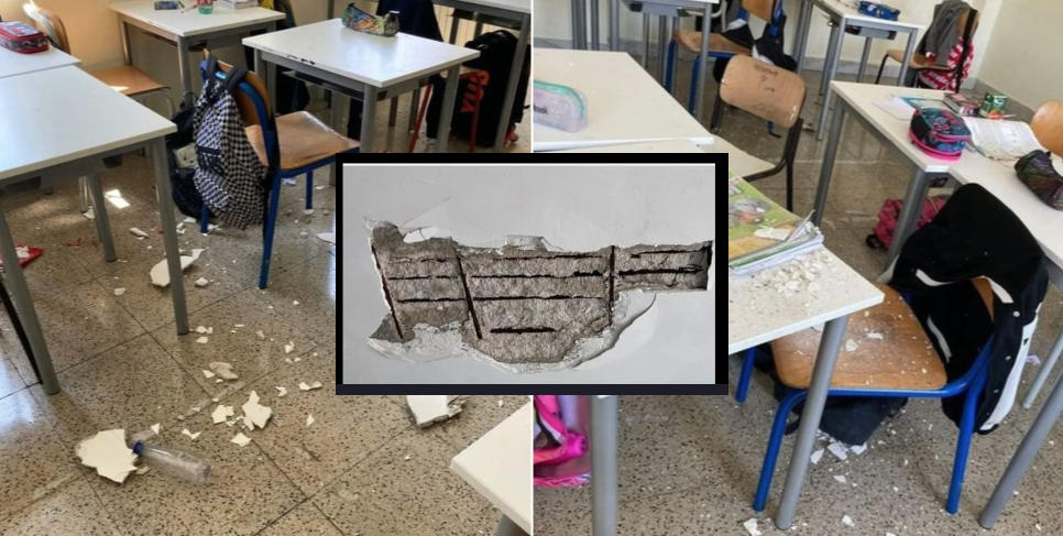Crollo in una scuola di Caivano