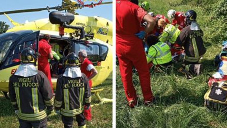 Velivolo ultraleggero precipita al suolo