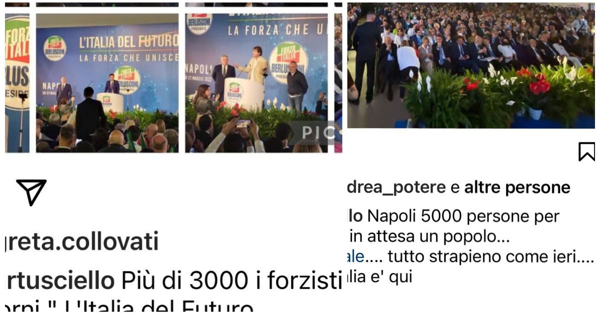 Forza Italia, 5mila, 3mila. Martusciello da’ i numeri sulle presenze