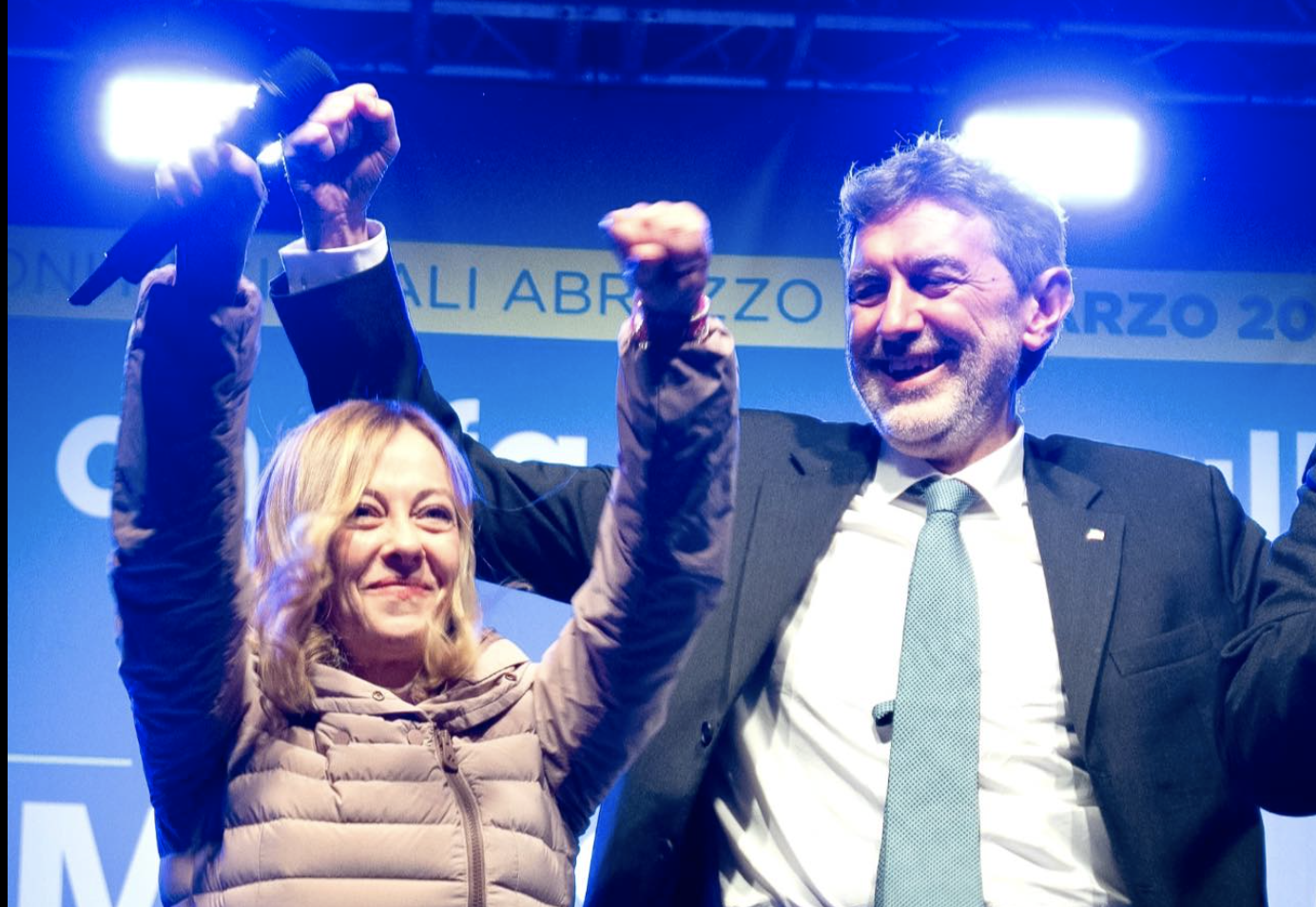 Vince il centrodestra in Abruzzo, Forza Italia sorpassa la Lega. FDI il primo partito