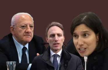 Vincenzo De Luca e il figlio Piero De Luca in un momento di confronto politico