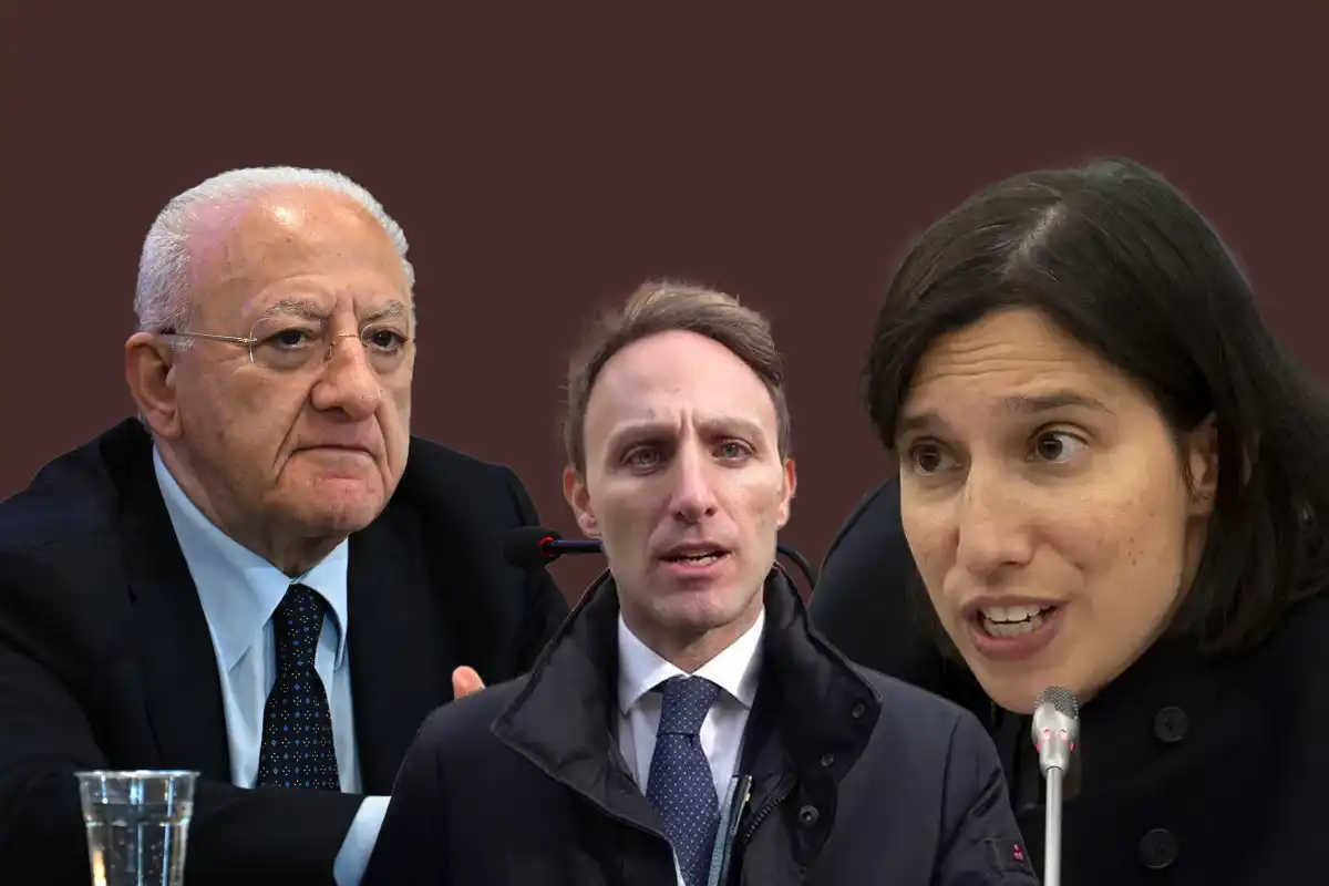 Vincenzo De Luca e il figlio Piero De Luca in un momento di confronto politico