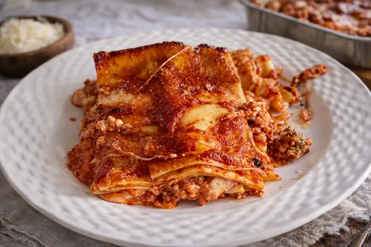 Un piatto di lasagna napoletana